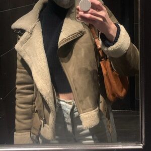 Zara Sherpa moto jacket